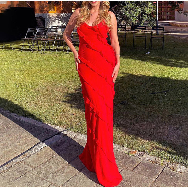 Violeta - Vestido Largo Elegante con Volantes