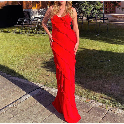 Violeta - Vestido Largo Elegante con Volantes