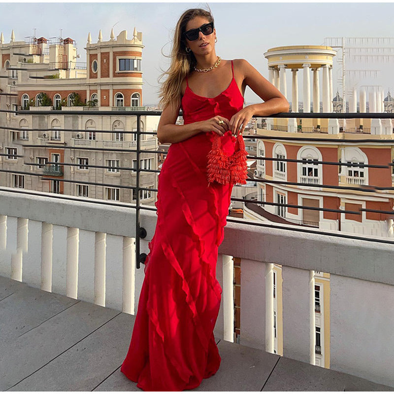 Violeta - Vestido Largo Elegante con Volantes