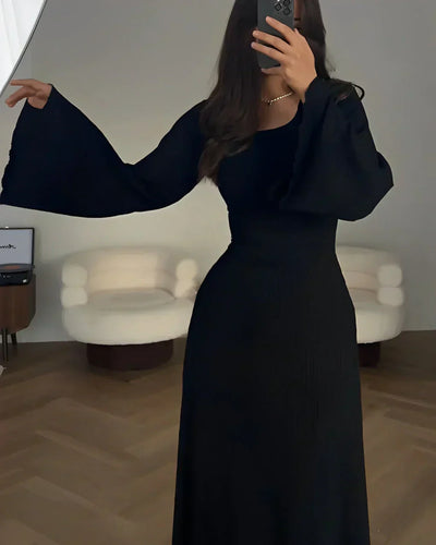 Moda Nova™ | Vestido maxi elegante de punto