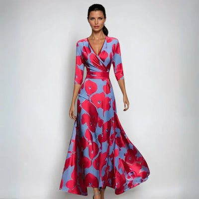 Moda Nova™ | Elegante vestido con estampado floral
