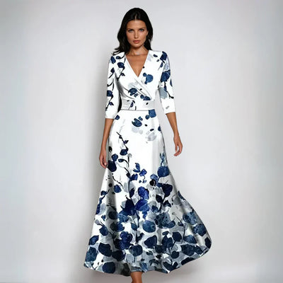 Moda Nova™ | Elegante vestido con estampado floral