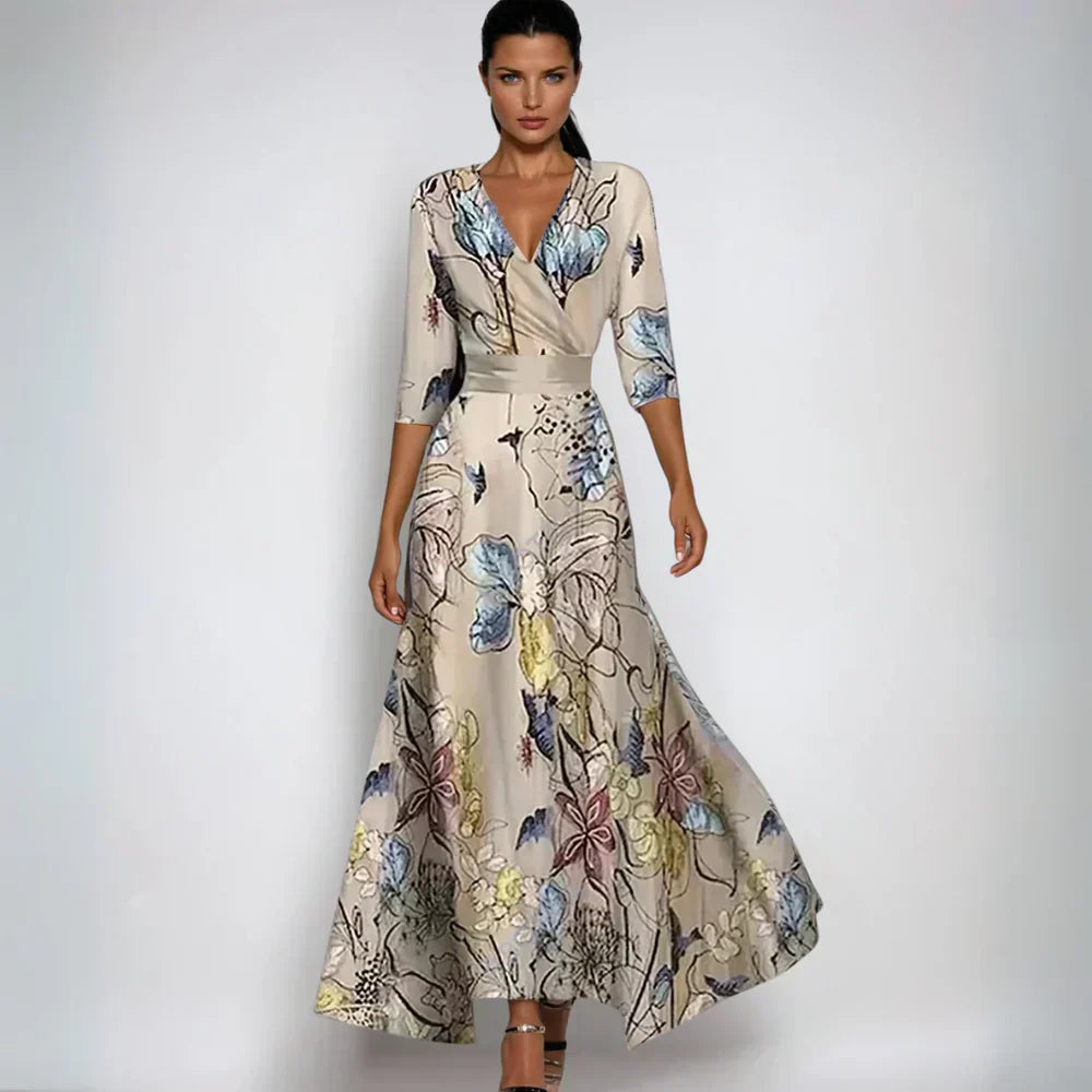 Moda Nova™ | Elegante vestido con estampado floral