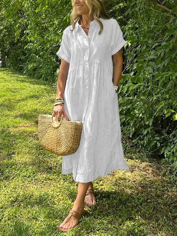 Moda Nova™ | Vestido ligero de verano con botones
