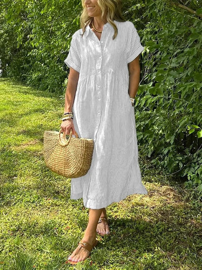 Moda Nova™ | Vestido ligero de verano con botones