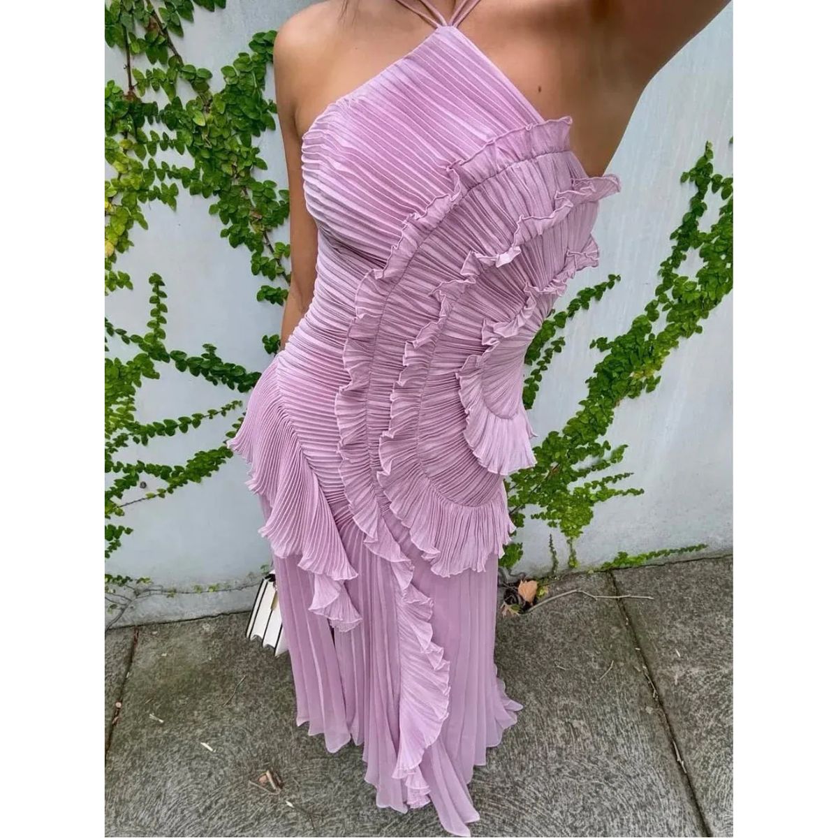 Moda Nova™ | Vestido largo con volantes elegantes