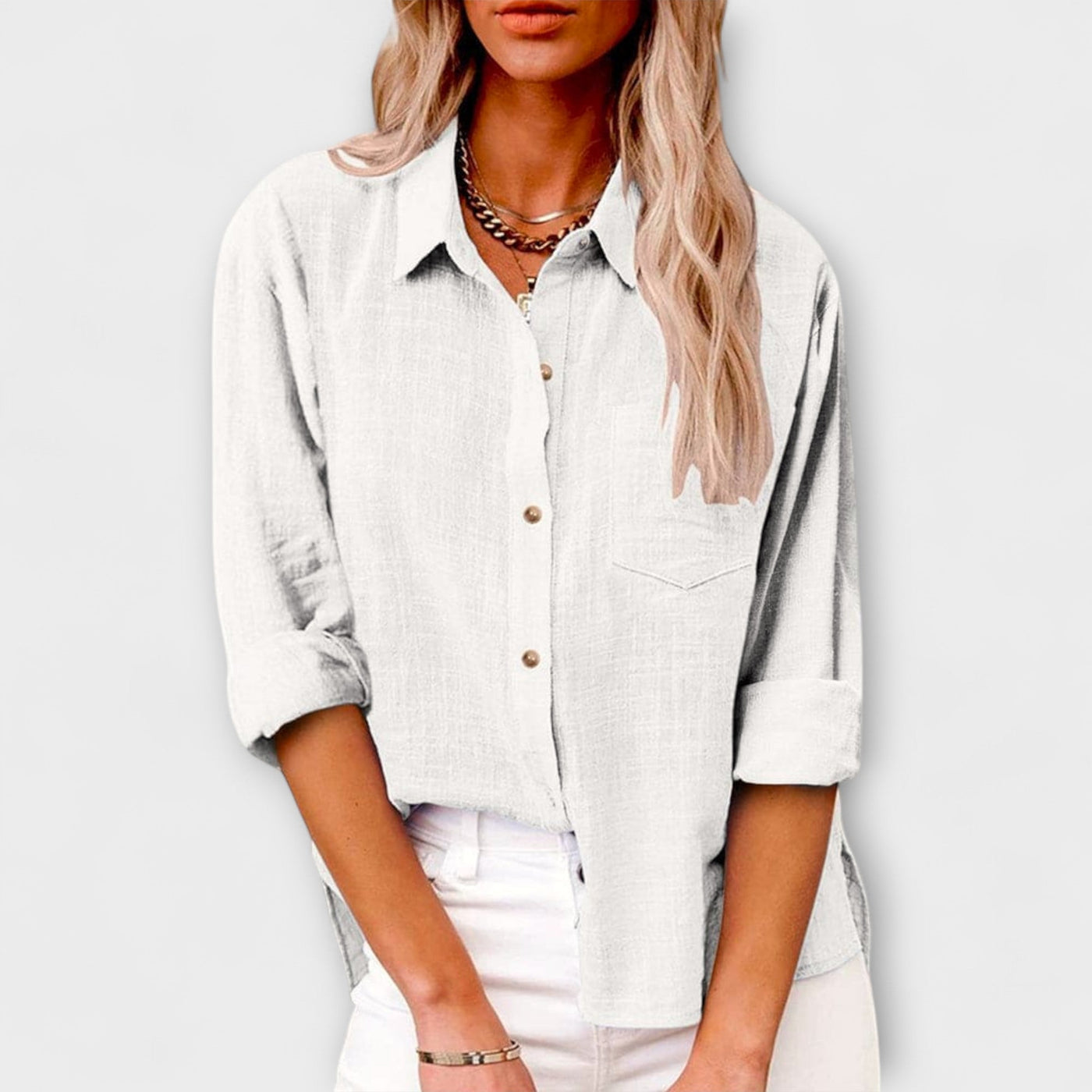 Eva – Camisa de lino de manga larga