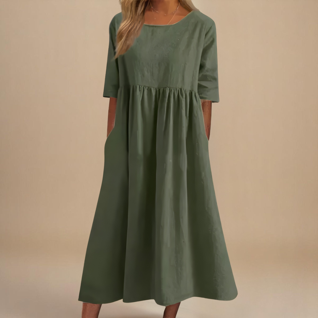 Moda Nova™ | Vestido favorecedor de algodón