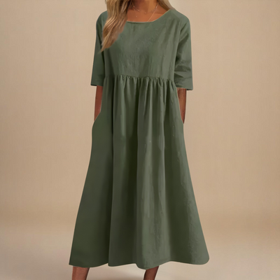 Moda Nova™ | Vestido favorecedor de algodón
