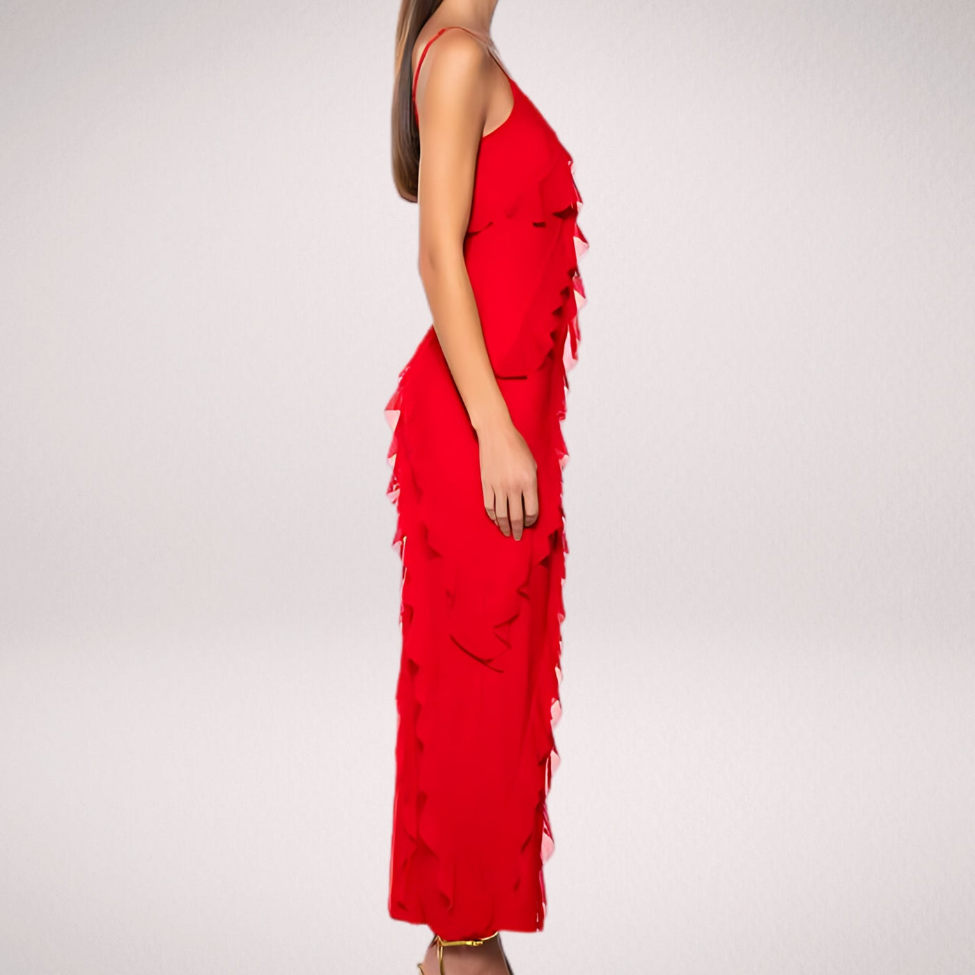 Violeta - Vestido Largo Elegante con Volantes