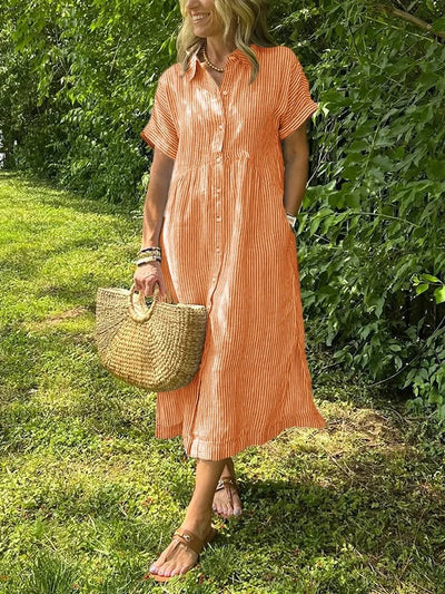 Moda Nova™ | Vestido ligero de verano con botones