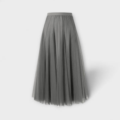 Lucia – Falda midi de malla plisada