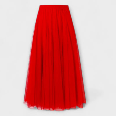 Lucia – Falda midi de malla plisada