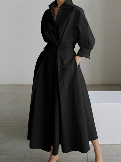 Moda Nova™ | Vestido largo fluido atemporal