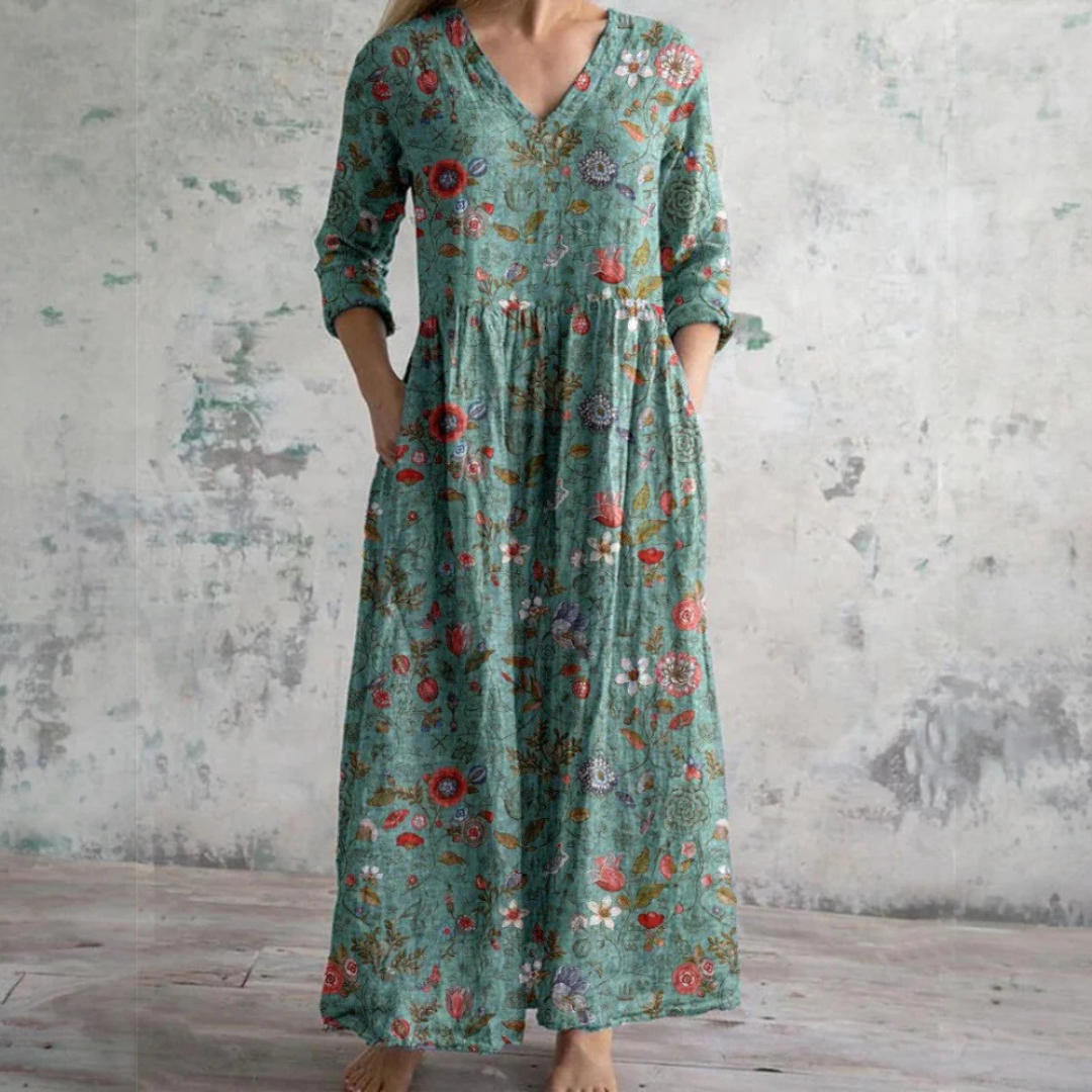 Moda Nova™ | Vestido de verano con estampado floral