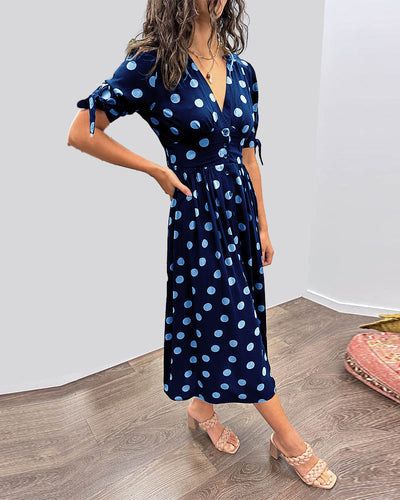 Monique™ | Vestido Elegante de Lunares