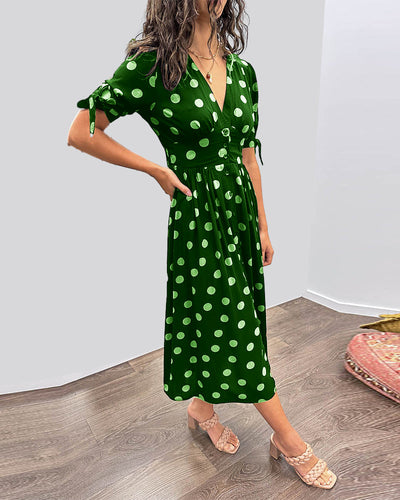 Monique™ | Vestido Elegante de Lunares