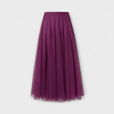 Lucia – Falda midi de malla plisada