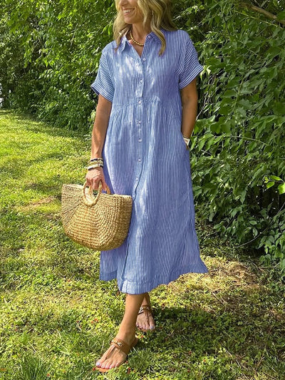 Moda Nova™ | Vestido ligero de verano con botones
