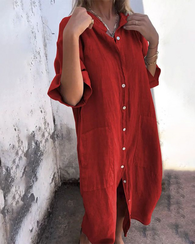 Moda Nova™ | Ibiza Stil Vestido camisero informal