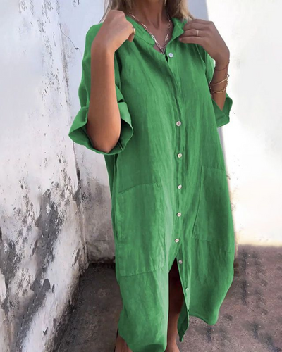 Moda Nova™ | Ibiza Stil Vestido camisero informal