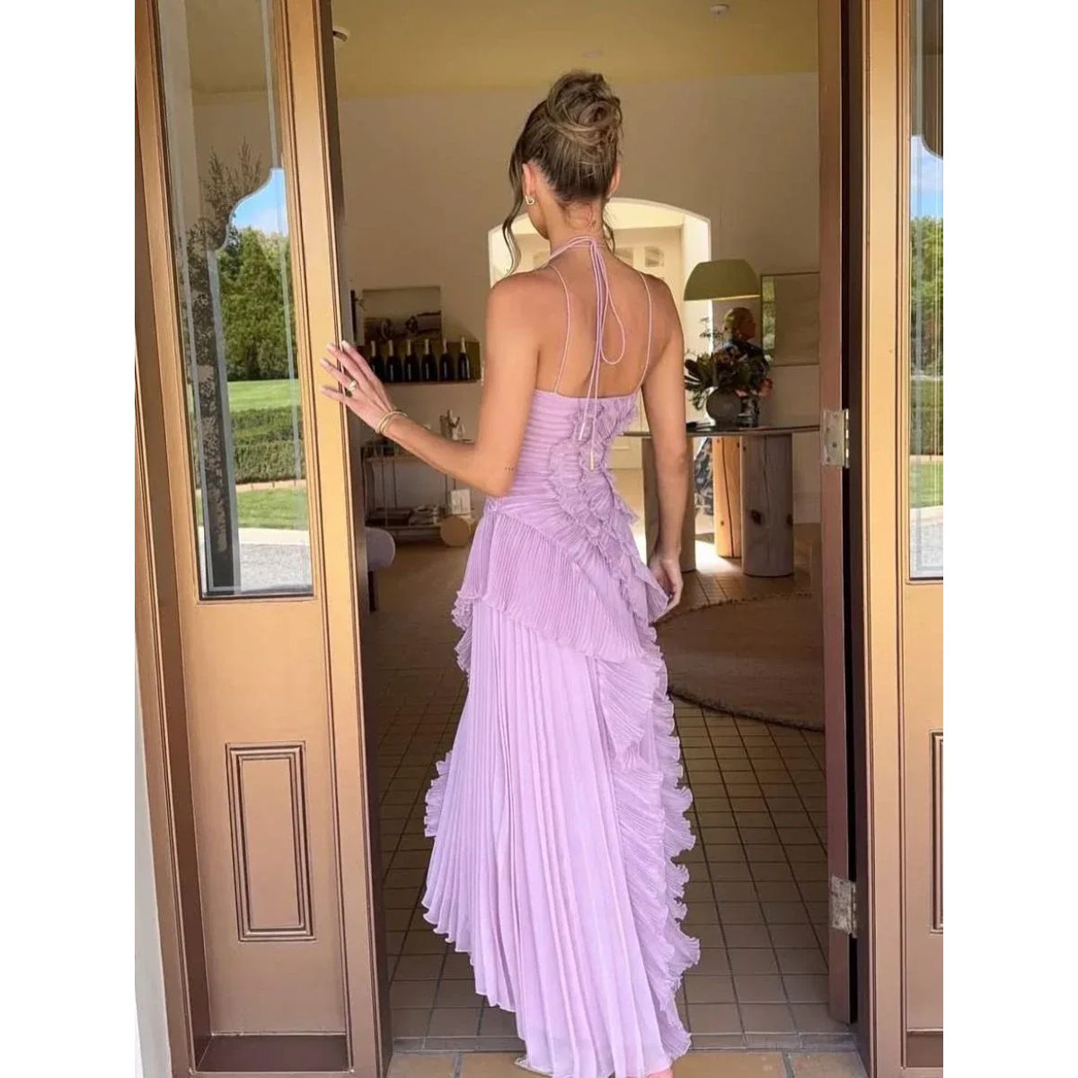Moda Nova™ | Vestido largo con volantes elegantes