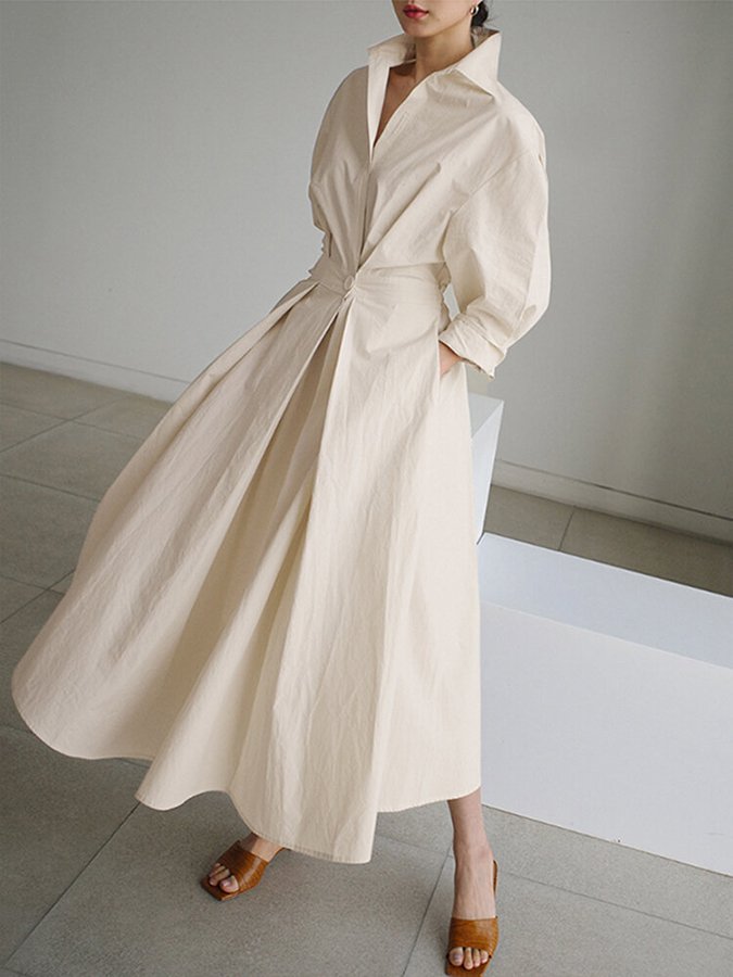 Moda Nova™ | Vestido largo fluido atemporal