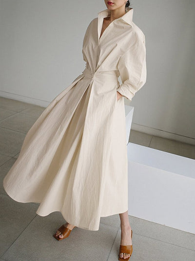 Moda Nova™ | Vestido largo fluido atemporal