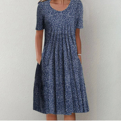 Moda Nova™ | Vestido floral elegante y casual con bolsillos
