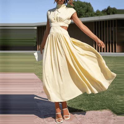 Moda Nova™ | Vestido largo fluido atemporal