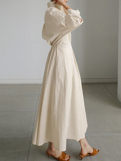 Moda Nova™ | Vestido largo fluido atemporal