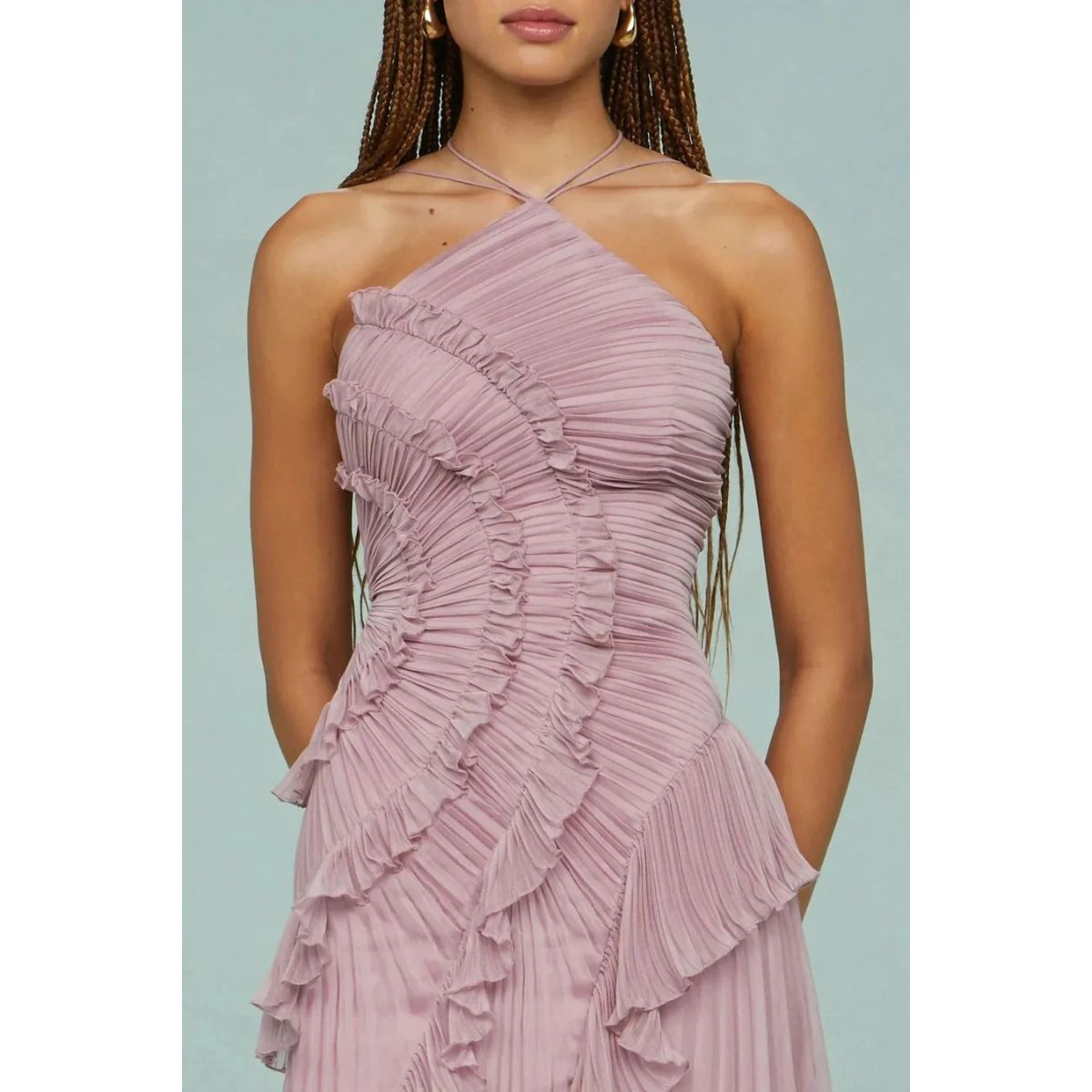Moda Nova™ | Vestido largo con volantes elegantes