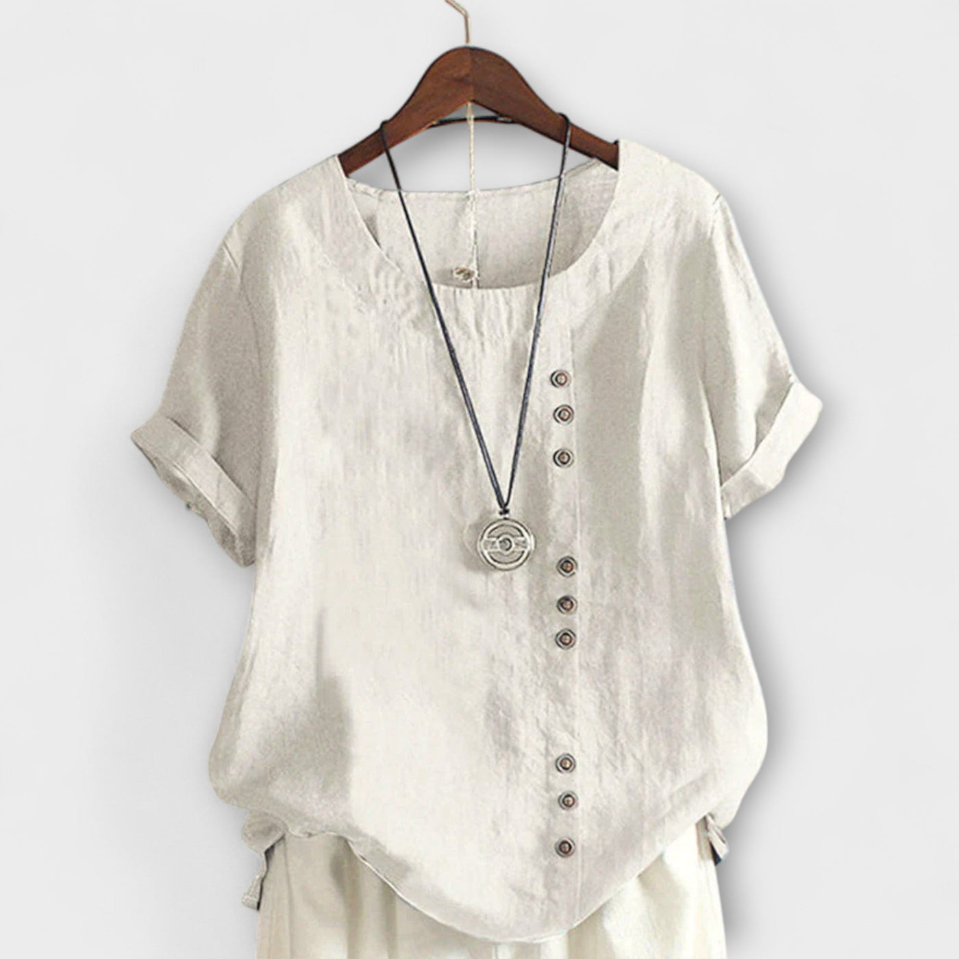 Nora – Blusa de mujer con mangas cortas