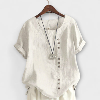 Nora – Blusa de mujer con mangas cortas