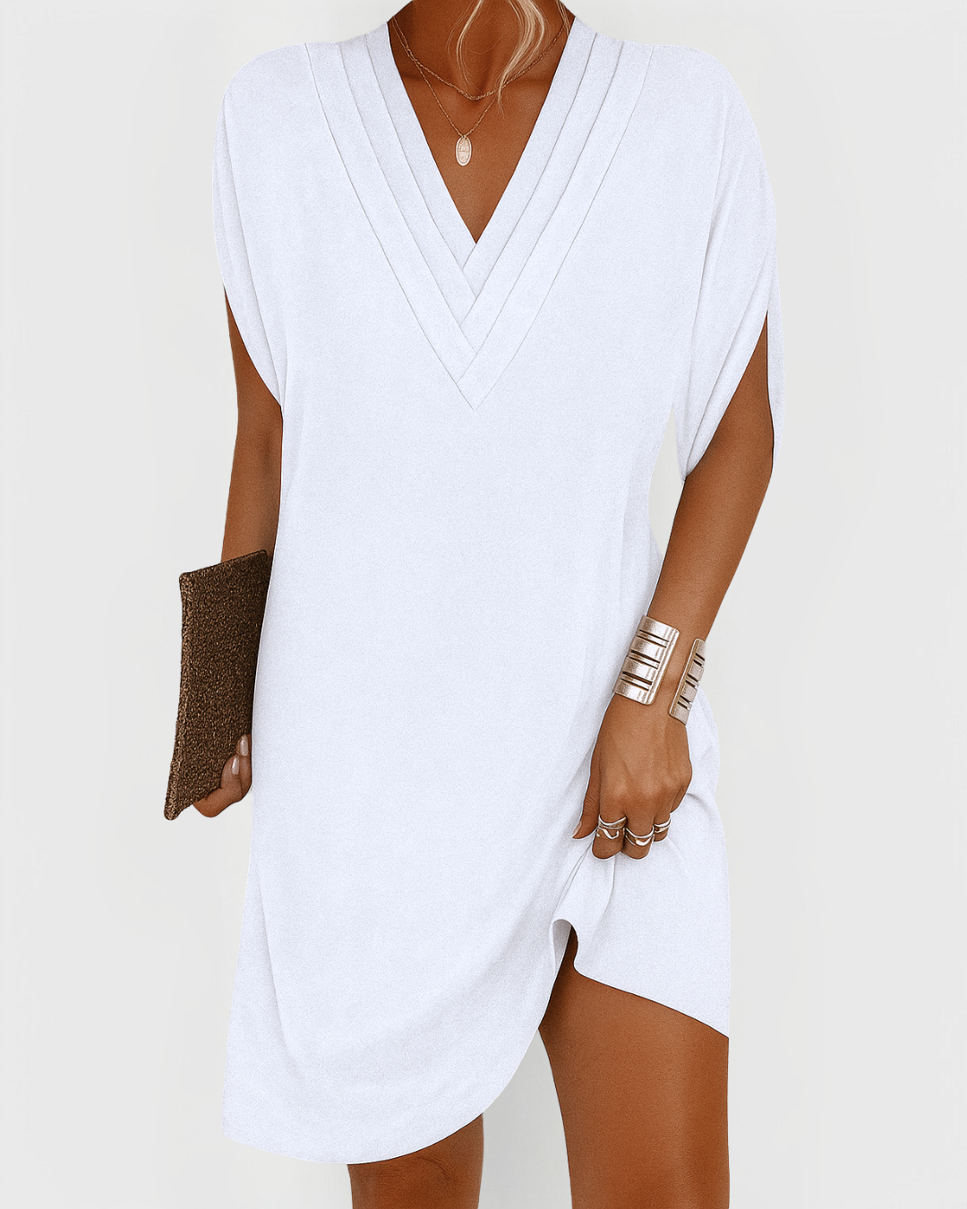 Moda Nova™ | Elegante vestido con cuello en V