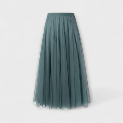Lucia – Falda midi de malla plisada