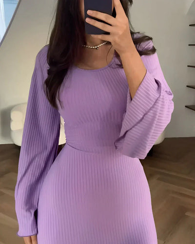 Moda Nova™ | Vestido maxi elegante de punto