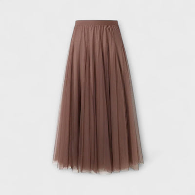 Lucia – Falda midi de malla plisada