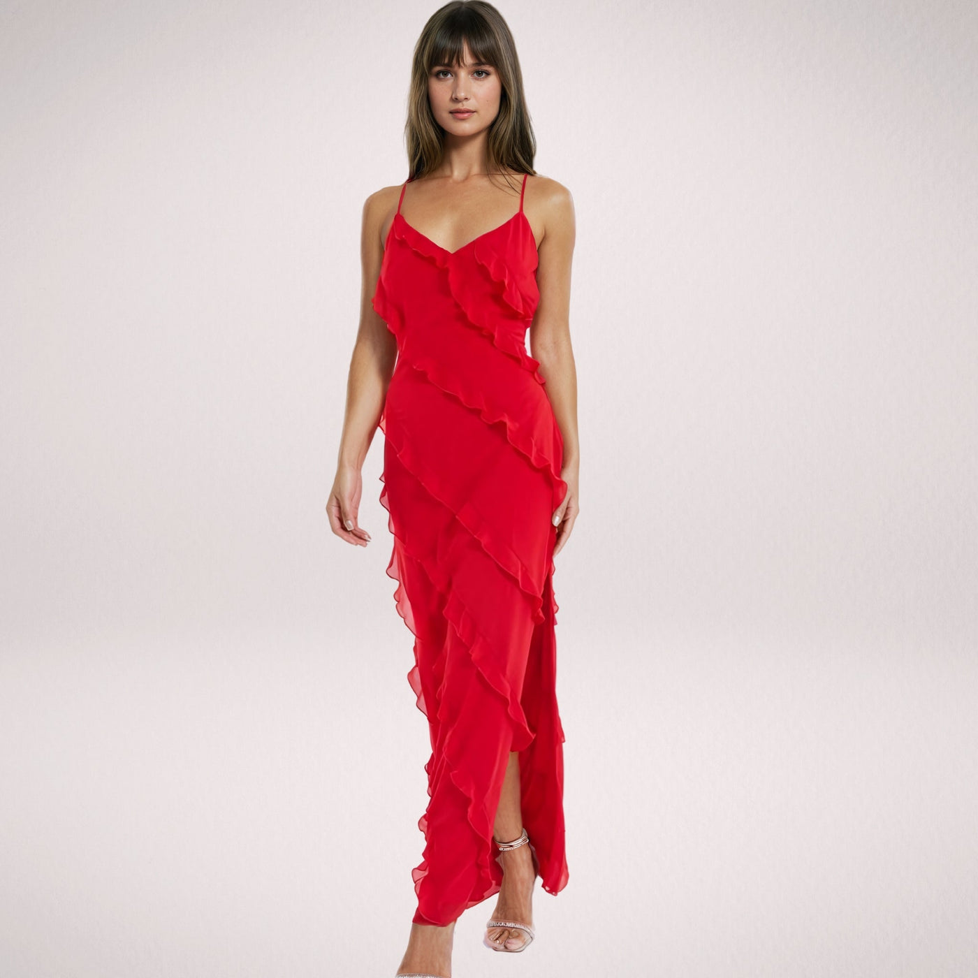 Violeta - Vestido Largo Elegante con Volantes