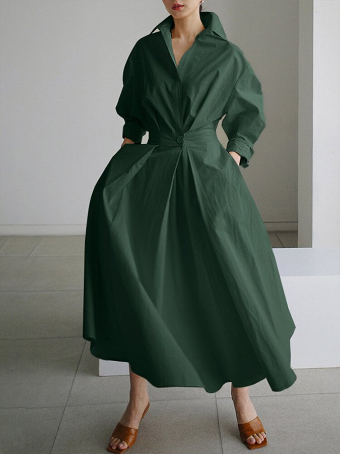 Moda Nova™ | Vestido largo fluido atemporal