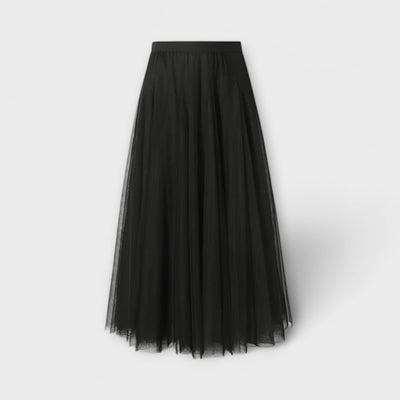 Lucia – Falda midi de malla plisada