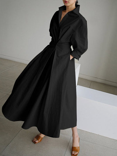 Moda Nova™ | Vestido largo fluido atemporal