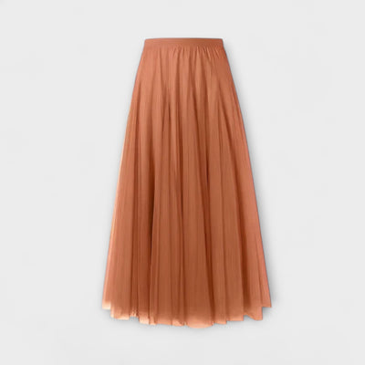 Lucia – Falda midi de malla plisada