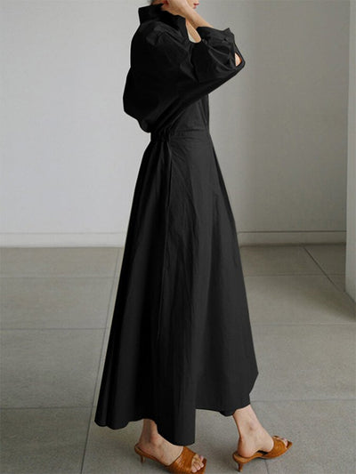 Moda Nova™ | Vestido largo fluido atemporal
