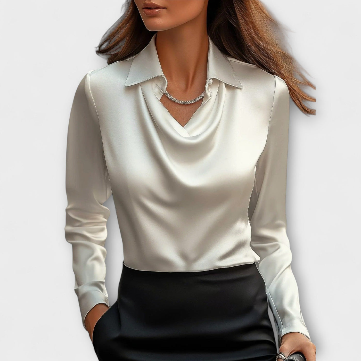 Aurora – Blusa de satén