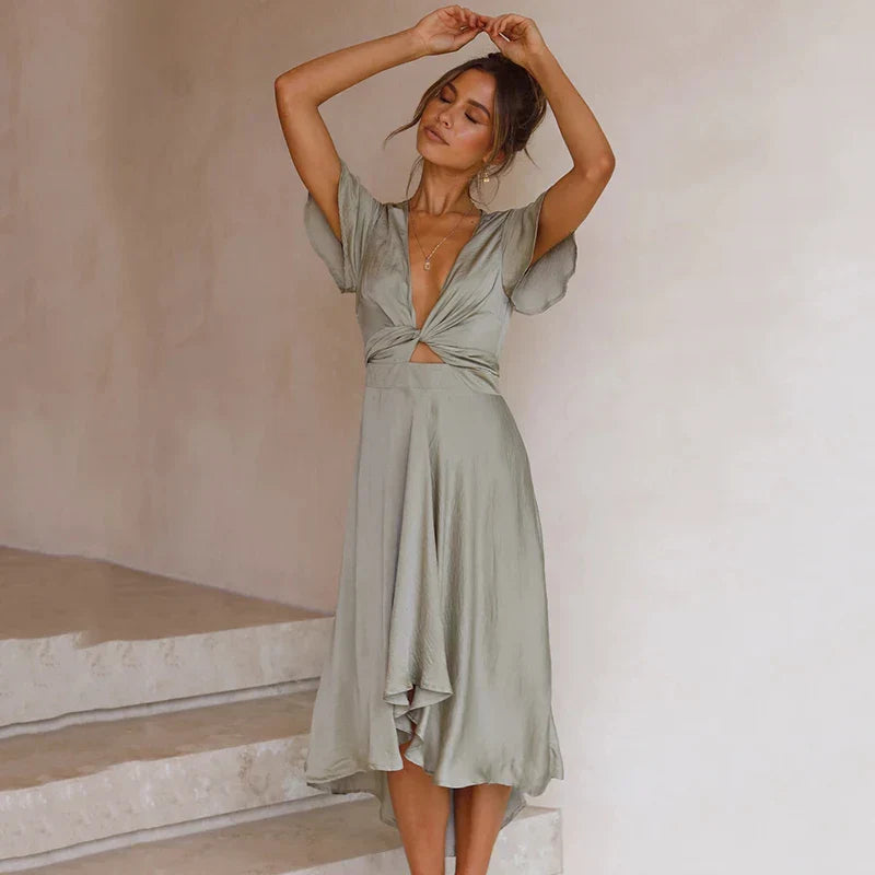 Clara - Vestido Elegante Satinado
