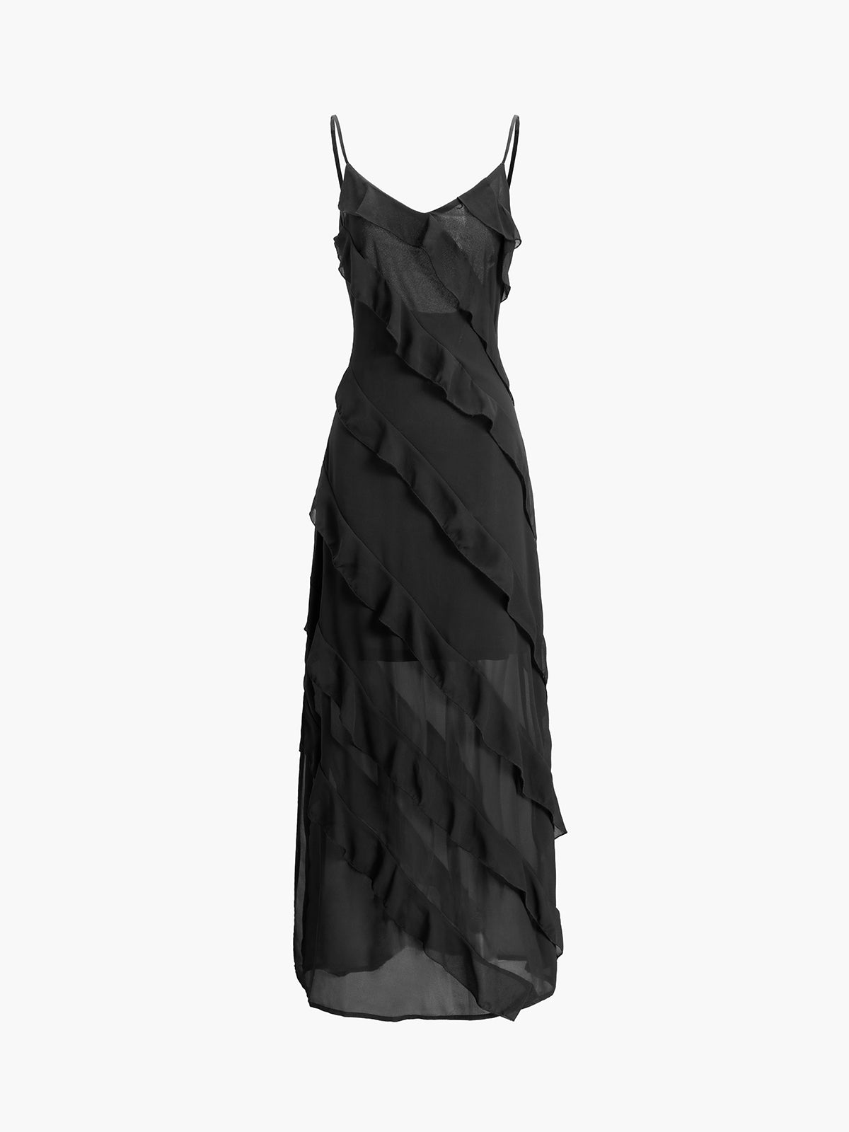 Violeta - Vestido Largo Elegante con Volantes
