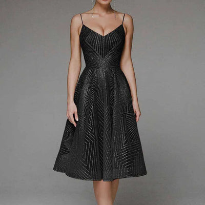 Teresa - Vestido elegante con espalda descubierta