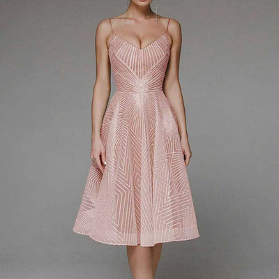 Teresa - Vestido elegante con espalda descubierta