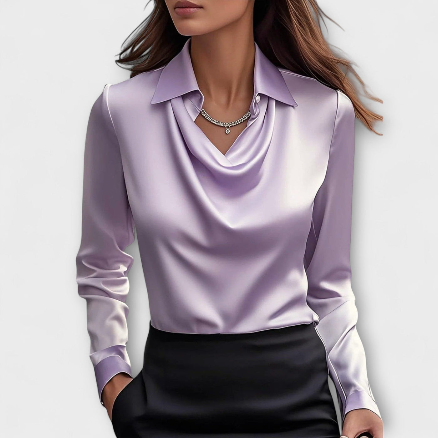Aurora – Blusa de satén